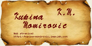 Kupina Momirović vizit kartica